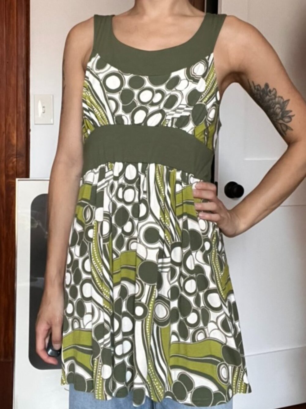 Mod Boho Green Top